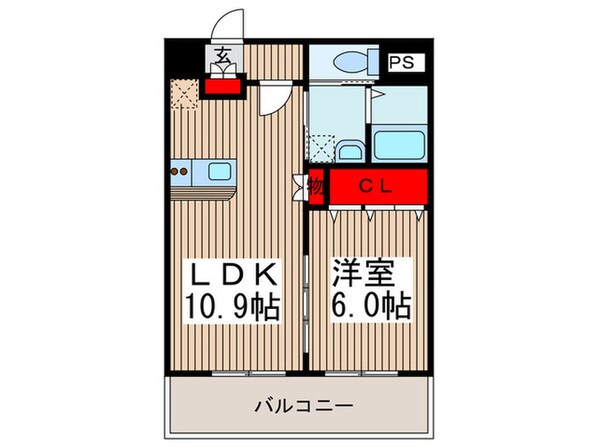 フラットハラ氷川の物件間取画像